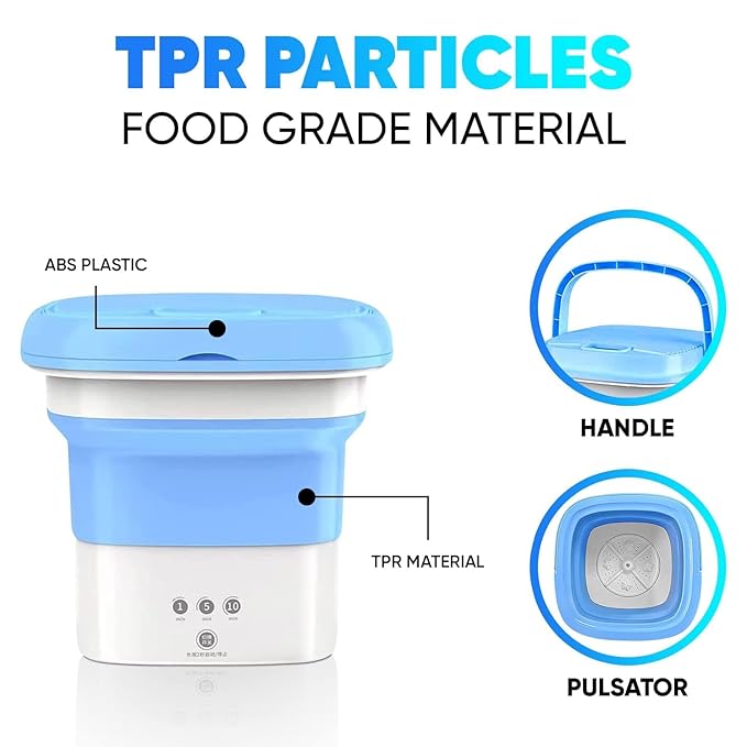 Portable Mini Foldable Washer and Spin Dryer