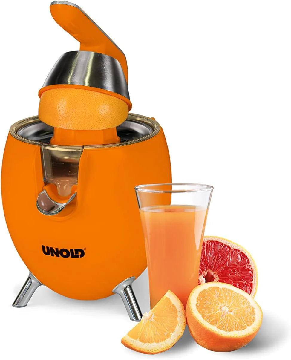 Riveira Power Juicy Electric Citrus Press, Non-Slip Feet – Retro Style Citrus Juicer - 300W Electric Orange Juice Squeezer, 2 Cones for Large & Small Fruits - Easy to Clean Juicer Machine