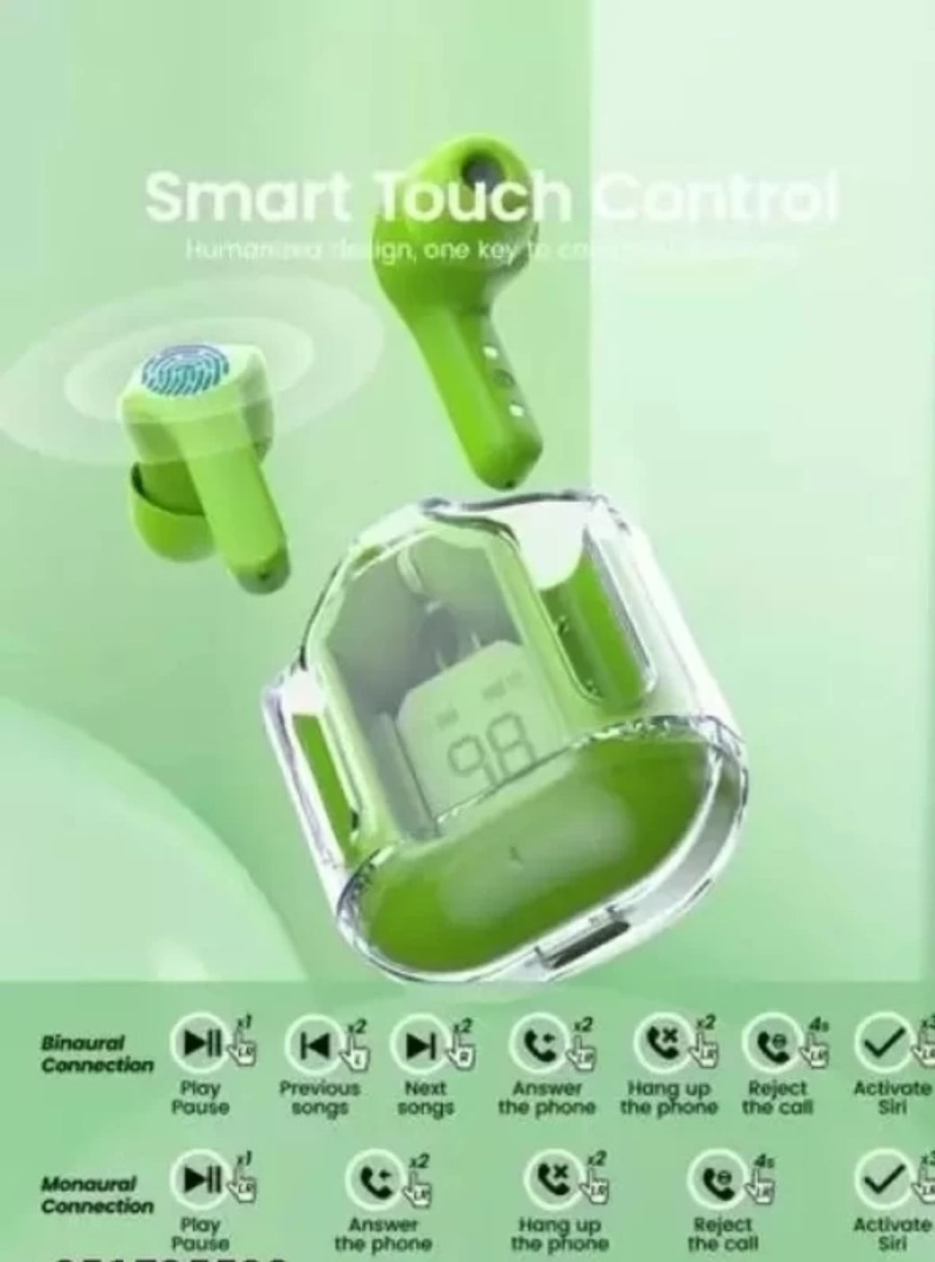 NKL Smart Design UltraPods Buds, Charging Case,Sensor Touch 367 Bluetooth