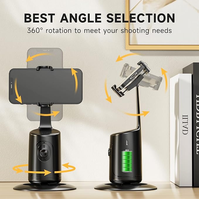 360 Auto Face Tracking Gimbal AI Smart Gimbal Face Tracking Auto Phone Holder For Smartphone Video Vlog Live Stabilizer Tripod