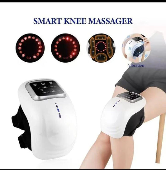 Knee Massager, Wireless Knee Massager, LED Screen, Infrared Wearable Rechargeable Knee Massager for Swollen and Painful Joints, 3 Adjustable Intensities and Temperature