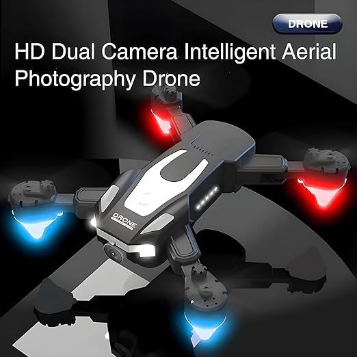 Drone J2 Foldable FPV Drone with Dual Camera, Obstacle Avoidance, Altitude Hold, Headless Mode,