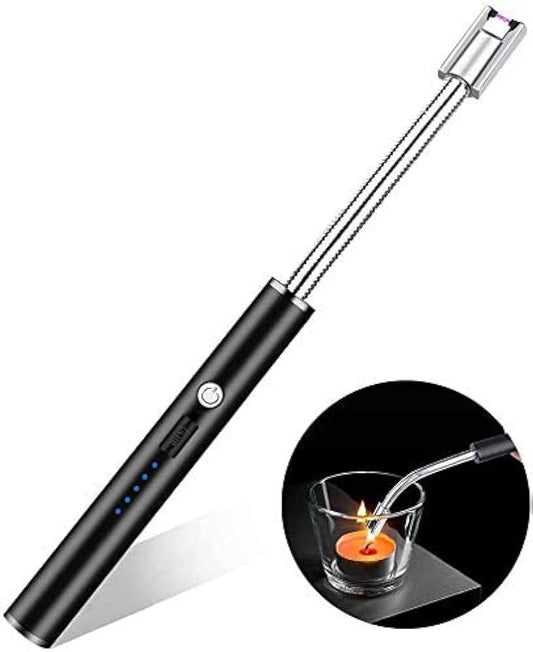 Electric Rechargeable Gas Lighter/Plasma Lighter Flameless Windproof USB Lighter 360 Deg Flexible Neck Arc Lighter