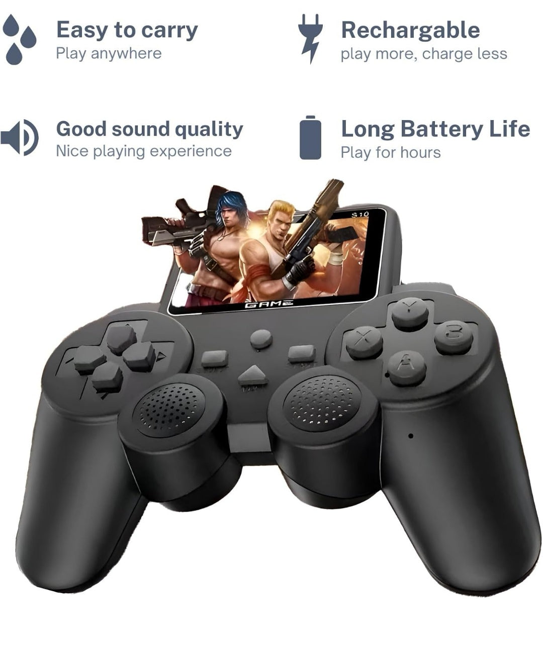 DXP S10 Handheld Game Console for Kids 520 Retro Video Games Classic Rechargeable Console with TV Support